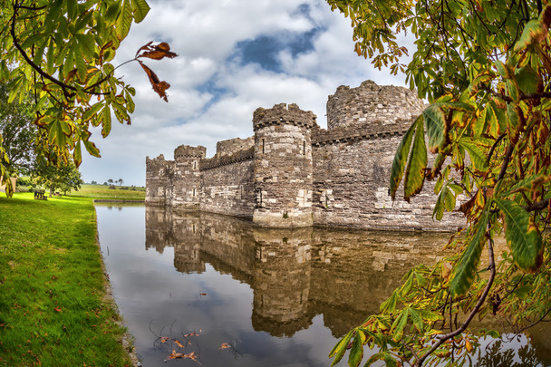 Słynny Zamek Beaumaris w Anglesey, North Wales, Wielka Brytania, seria zamków Walesh - Zdjęcie, obraz