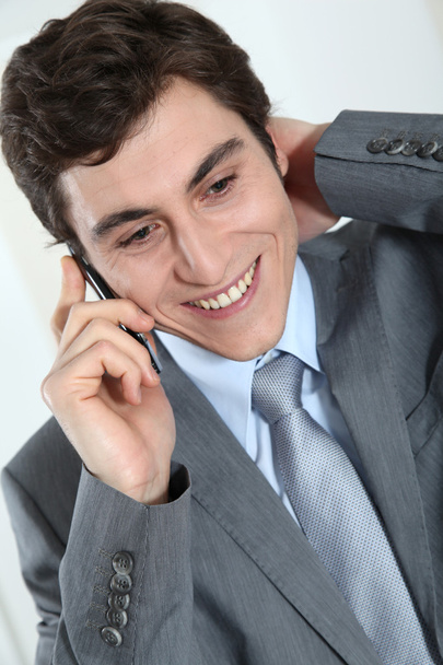 Closeup of businessman on the phone - Foto, Imagen