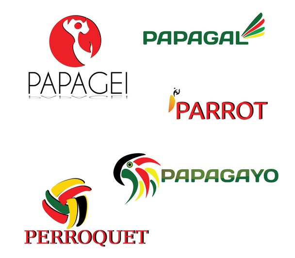 Muster des Papageien-Logos - Vektor, Bild