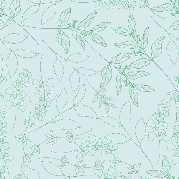 elegant monoline floral seamless pattern design - Διάνυσμα, εικόνα