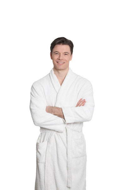 Adult man in bathrobe - Zdjęcie, obraz