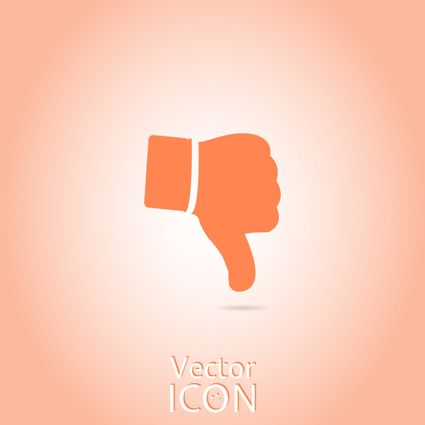 Vector hand with thumb down icon - Vector, Image