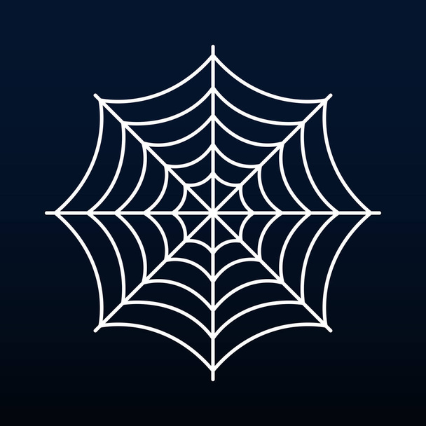 Cartoon spider web, Vector, Illustration. - Vektör, Görsel