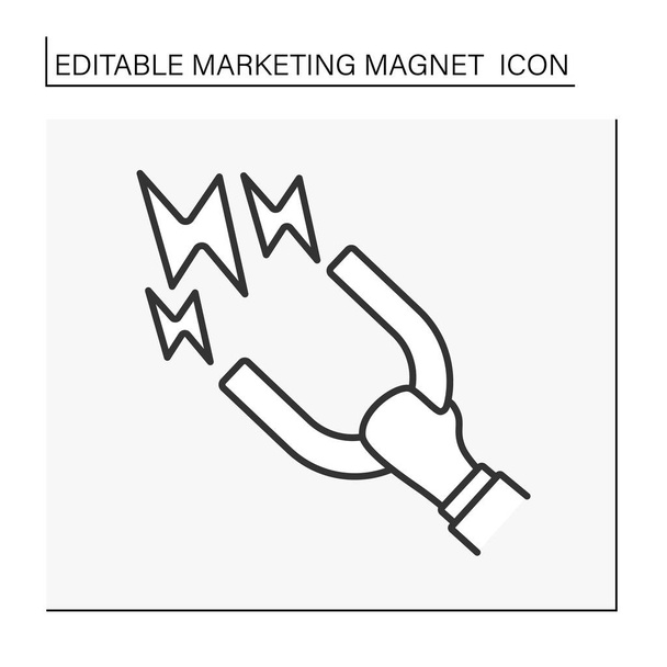 Ikona čáry magnetismu - Vektor, obrázek