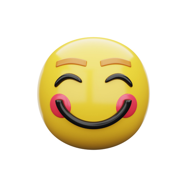 3d emoji Smiling Face - Photo, Image