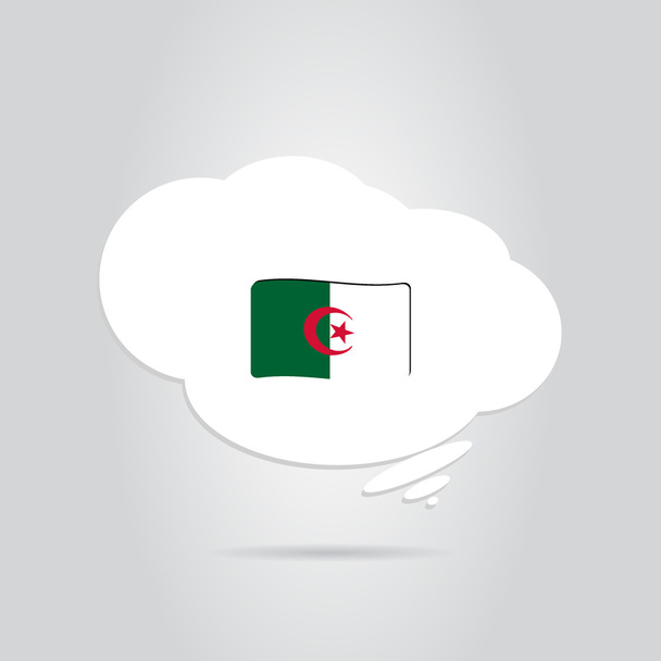 A háttérben Algéria zászlaja - Vektor, kép