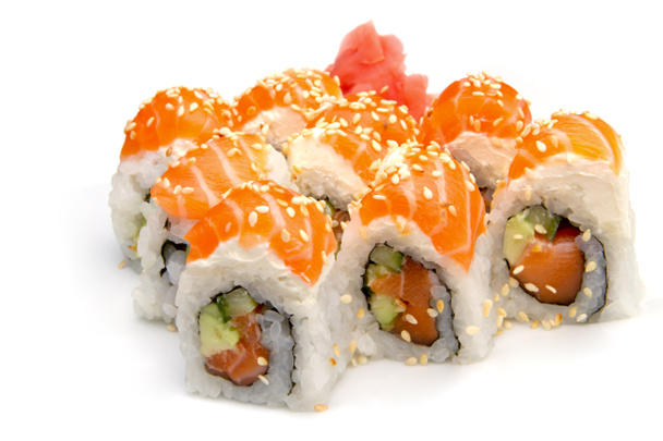 Sushi sobre fondo blanco
 - Foto, Imagen