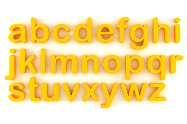 3d colorful letter, on white background - Fotó, kép