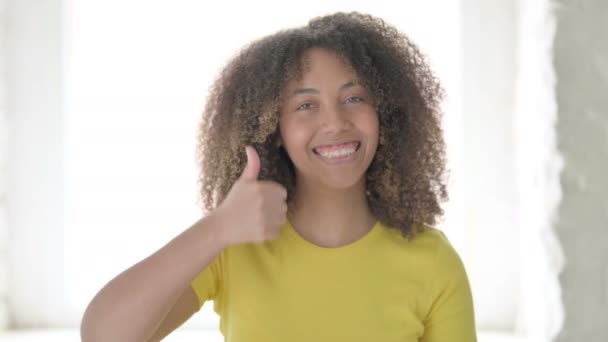 African Woman showing Thumbs Up Sign  - Footage, Video