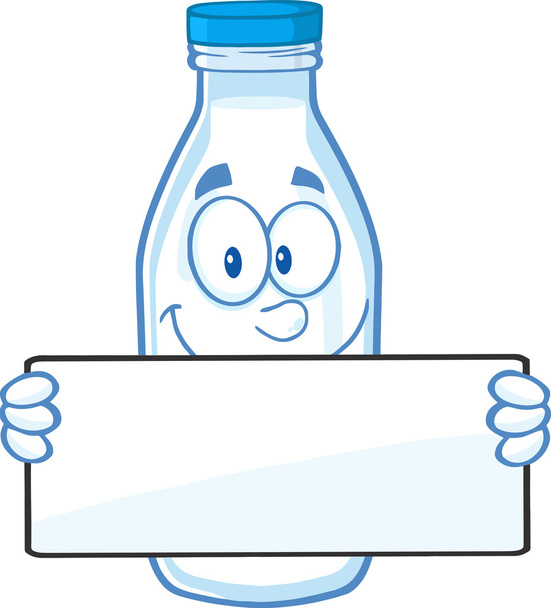 Смішний символ пляшки молока тримає прапор
 - Фото, зображення