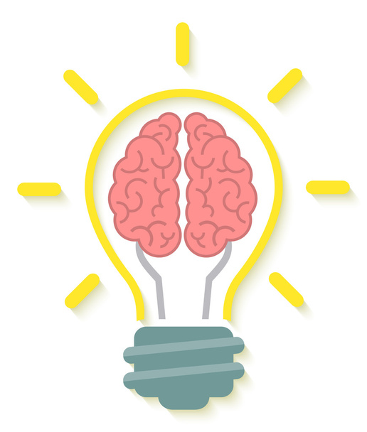 Concept de cerveau et d'idée
 - Vecteur, image