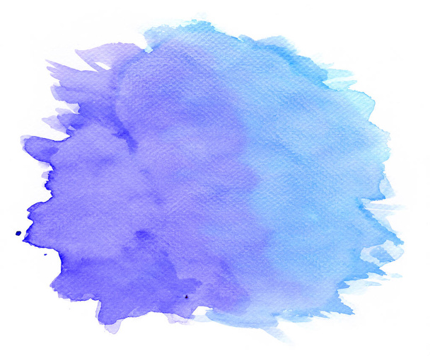 Watercolor paint brush strokes from a hand drawn isolated on white background. - 写真・画像