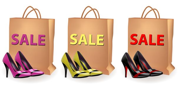 Shoes sale - Vector, Image