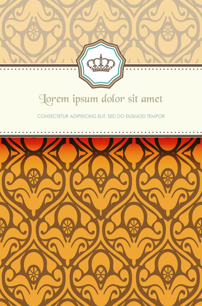 Baroque card - Vektor, obrázek