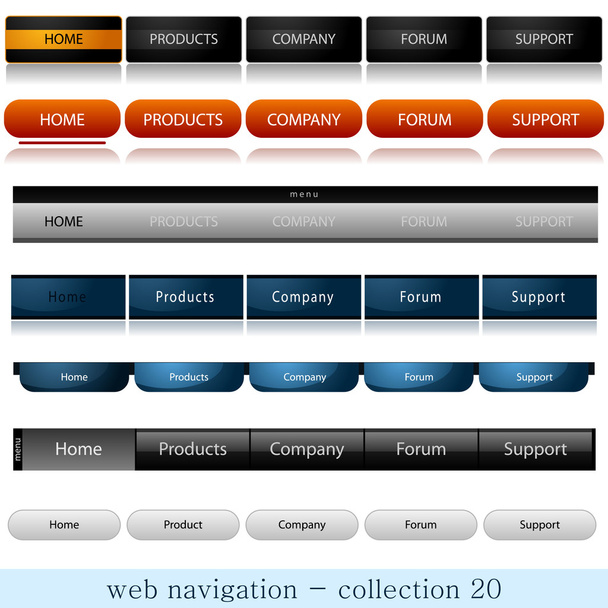 Navigation for websites - Vector, Image