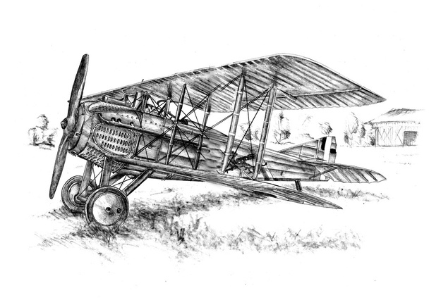 παλαιό κλασικό αεροπλάνο απομονωθεί λευκό - Φωτογραφία, εικόνα