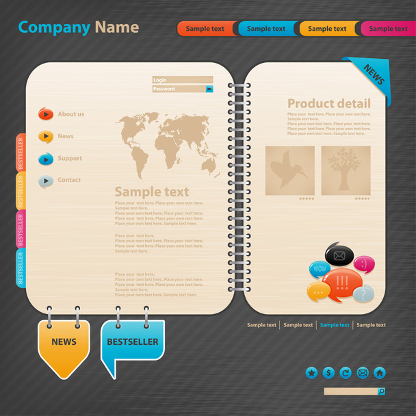 Website Design Template - Vector, Image