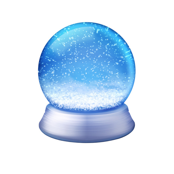 blue snow globe - Foto, Bild