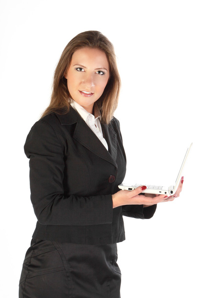 The business woman with the laptop - Φωτογραφία, εικόνα