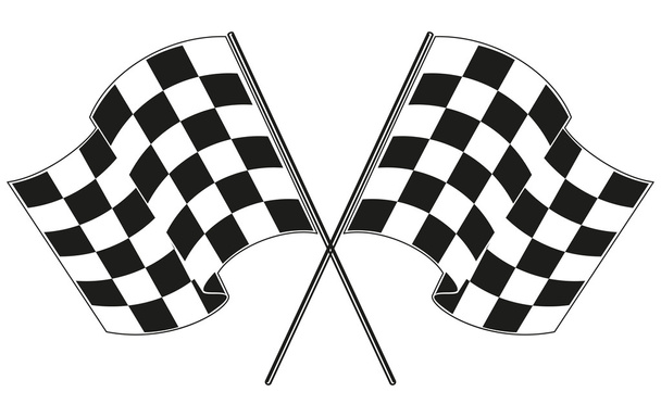 a cuadros bandera de carreras
 - Vector, Imagen