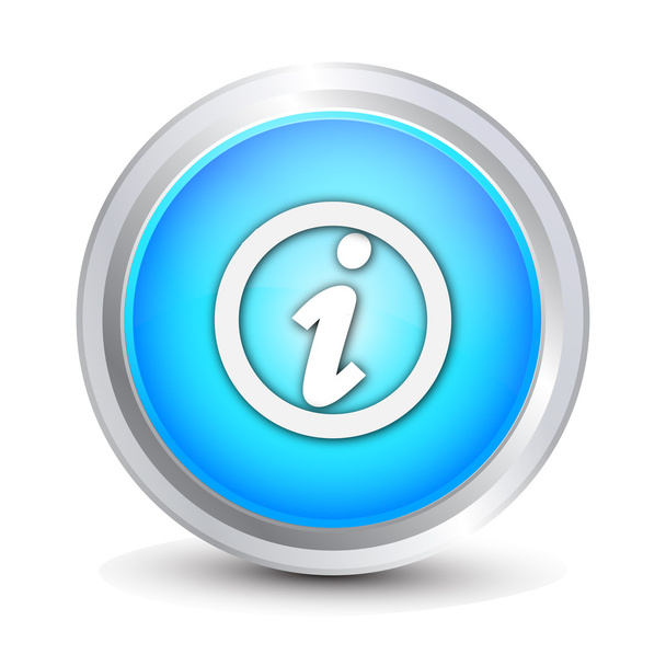 Info icon button - Wektor, obraz