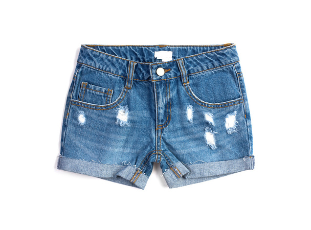 Dlue denim summer shorts - Photo, Image