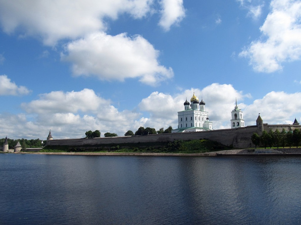 Pskov Kremlin on the river Great. Russia, Pskov - Photo, Image