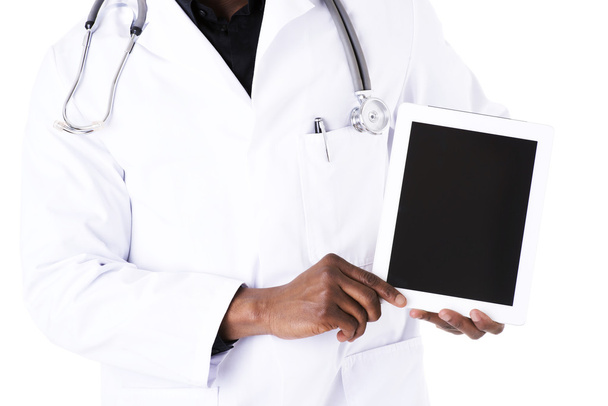 African doctor with a tablet - Fotoğraf, Görsel