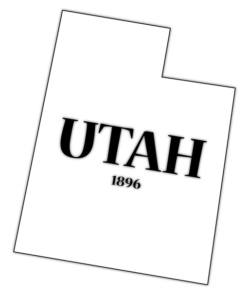 Estado y fecha de Utah
 - Vector, imagen