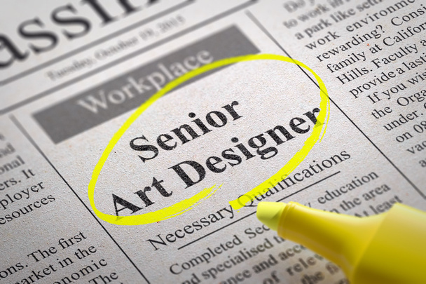 Senior Art Designer Posto vacante nel giornale
. - Foto, immagini