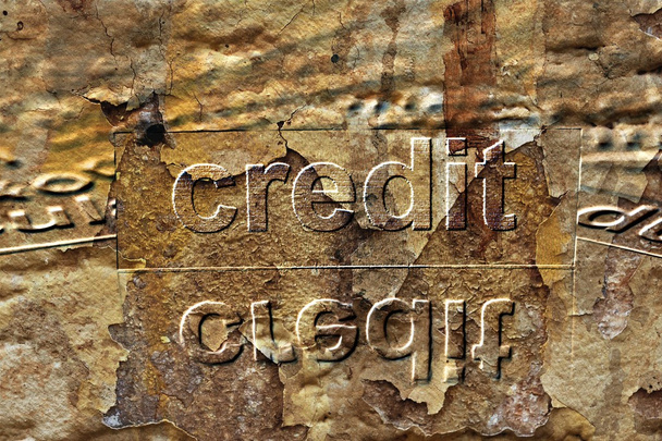 Koncepcja grunge kredytowego - Zdjęcie, obraz