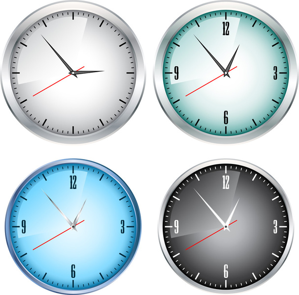 Office clocks - Vettoriali, immagini