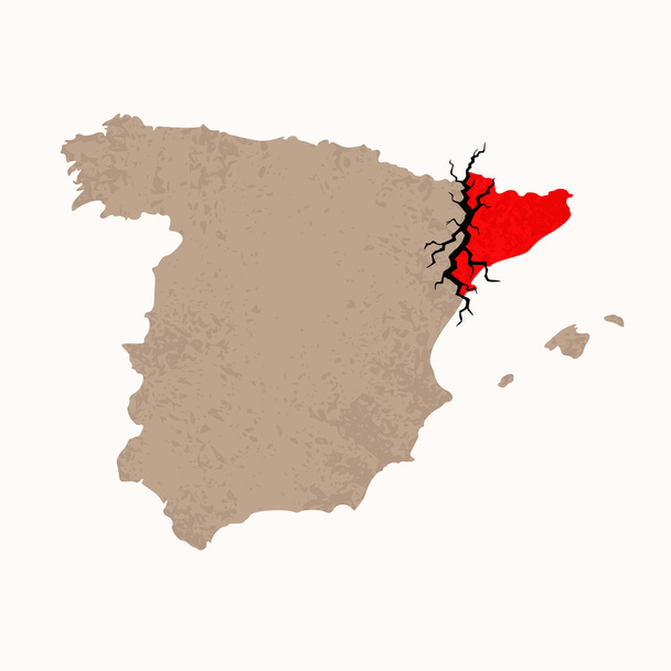 Map of Catalan Independence - Vector, Image