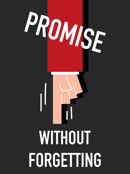 Word PROMISE vector illustration - Wektor, obraz
