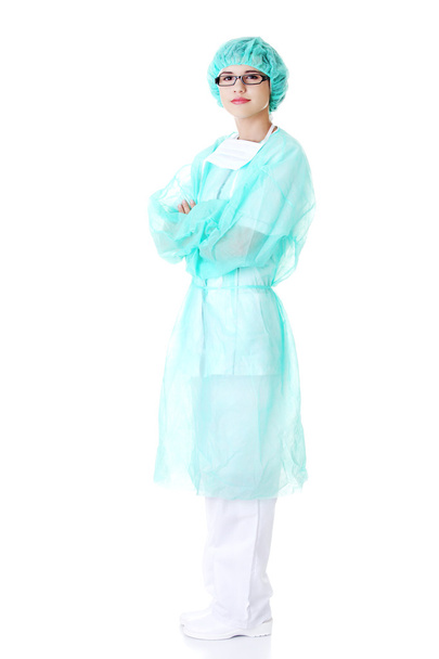 Female doctor wearing protective clothing - Photo, image