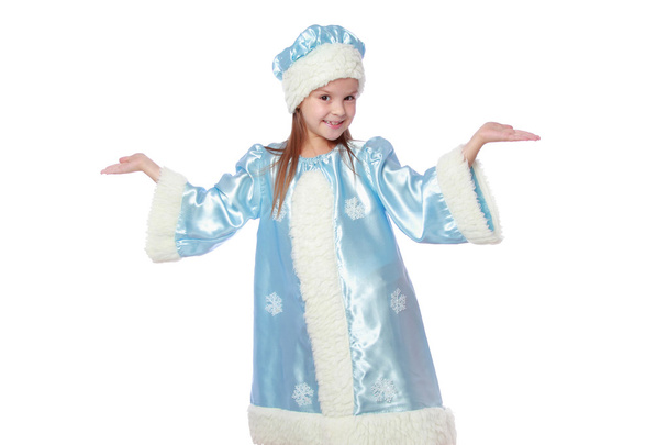 Russian Snow Maiden on a white background - Photo, Image