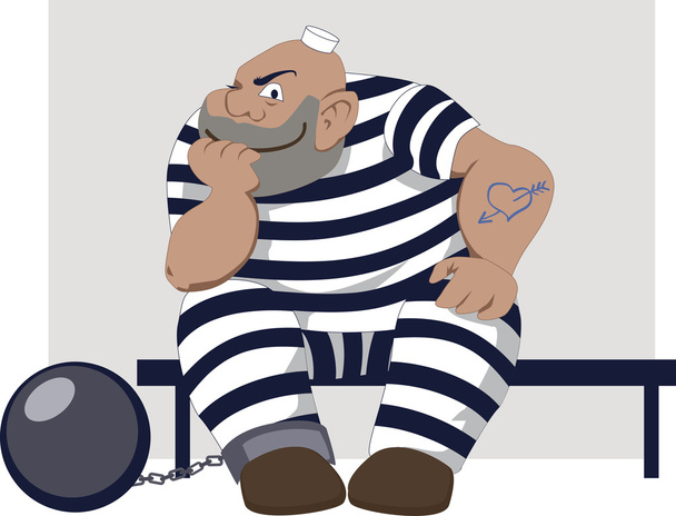 kreslený vězeň - Vektor, obrázek
