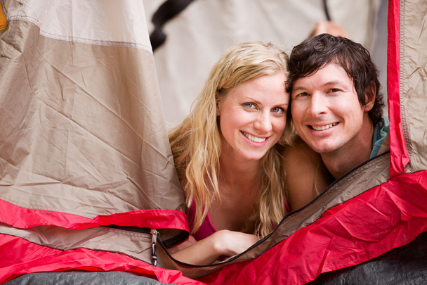 Summer Camping Couple - Foto, afbeelding