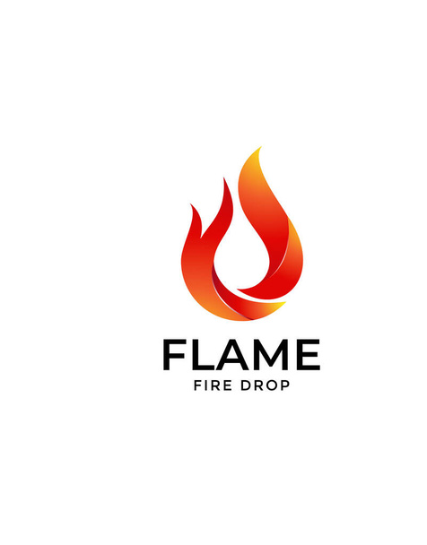 Вектор логотипа Fire Flame 3d - Вектор,изображение