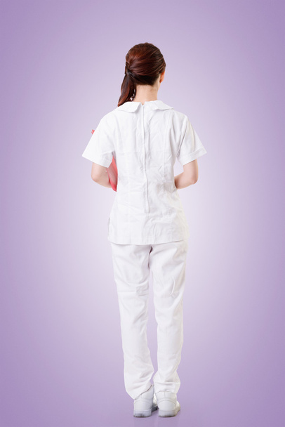 Asian nurse woman, rear view - Photo, image