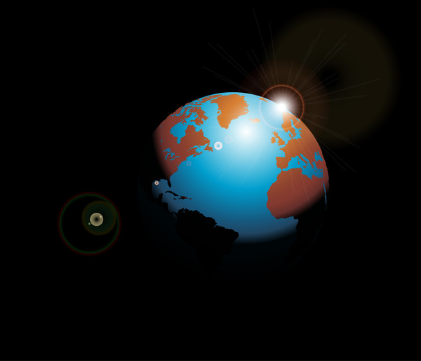 Planet Erde im Weltraum - Vektor, Bild