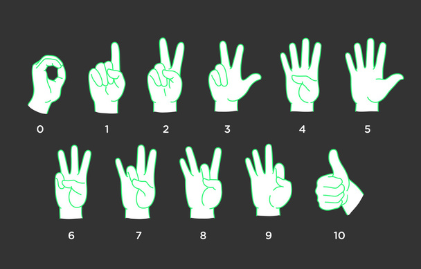 számláló kezek - Vektor, kép