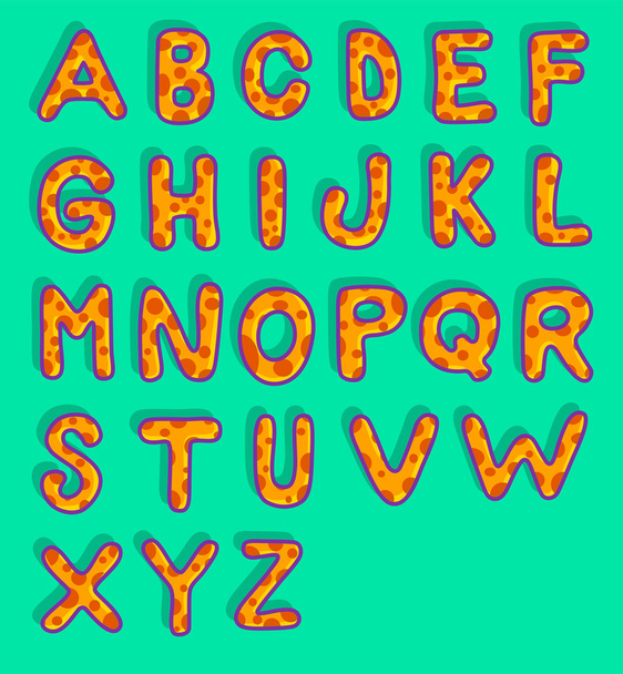 Houbová abeceda - Vektor, obrázek