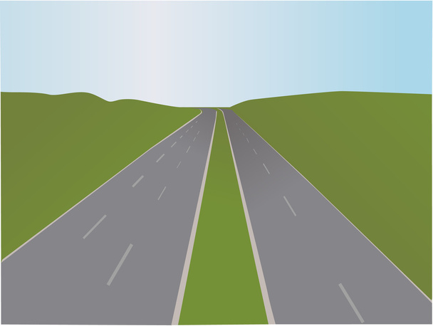 Автомагистраль - векторная иллюстрация
 - Вектор,изображение