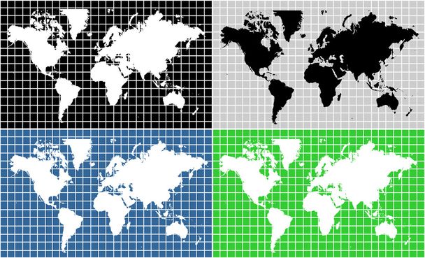 Maailman kartta
 - Vektori, kuva