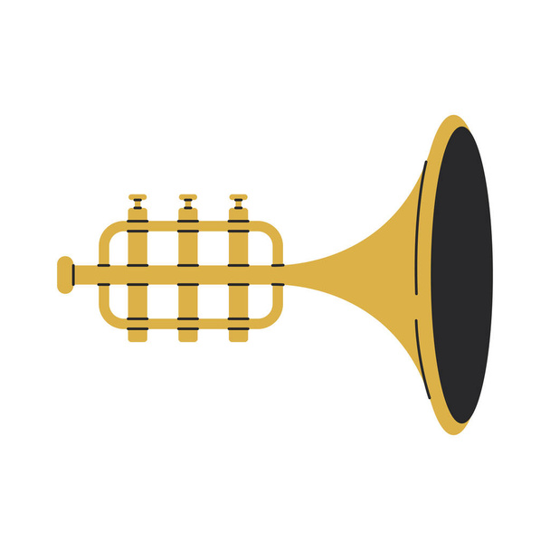 τρομπέτα μουσικό όργανο - Διάνυσμα, εικόνα