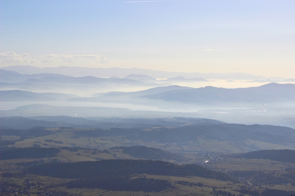 Uitzicht vanaf Babia Gora, Beskidy, Polen - Foto, afbeelding