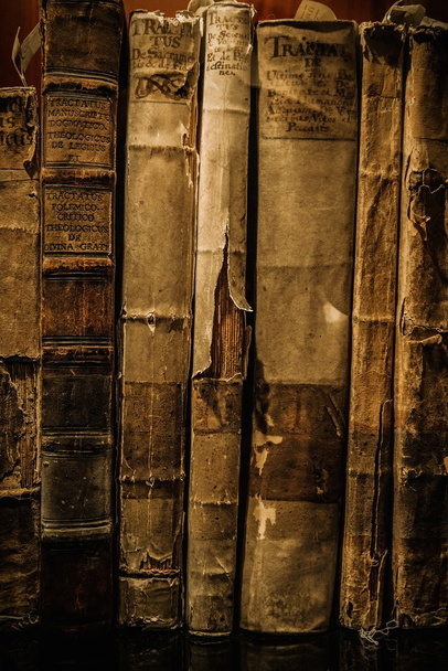 Vintage boeken in een rij  - Foto, afbeelding