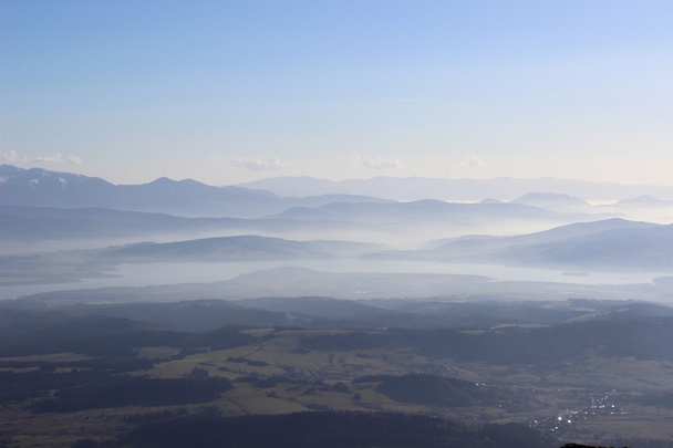 Uitzicht vanaf Babia Gora, Beskidy, Polen - Foto, afbeelding
