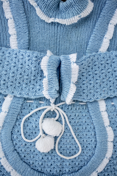 Knitted baby girl dress - Fotoğraf, Görsel